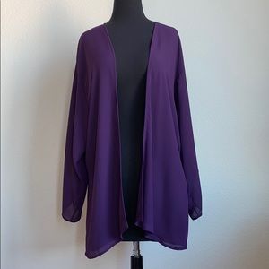 Let Them Eat Cake Purple Kimono Cardigan
